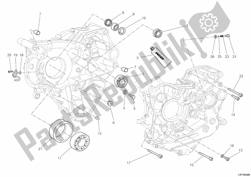 Toutes les pièces pour le Roulements De Carter du Ducati Multistrada 1200 S ABS USA 2010